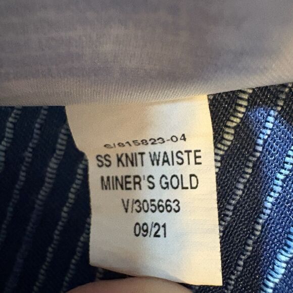 Old Navy Dress Womens 2X Gold Cinch Waist Knit Boho Casual Cottagecore Fall - Picture 9 of 10